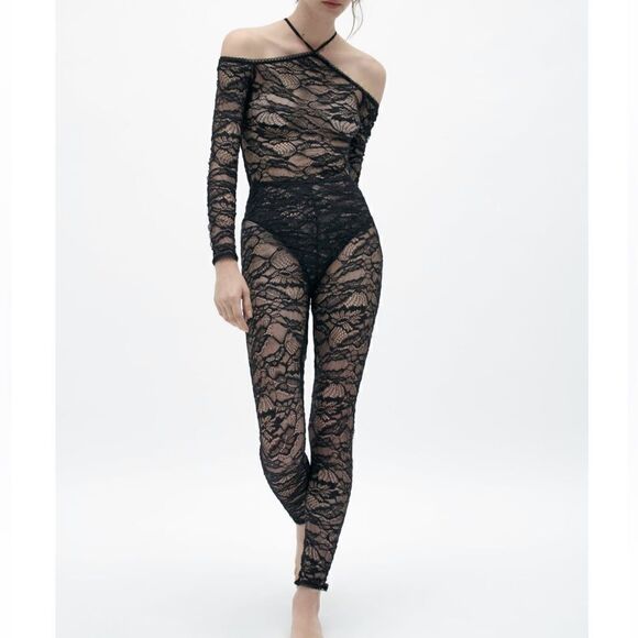 NWT Zara Lace Bodysuit and Leggings Set - Picture 15 of 16